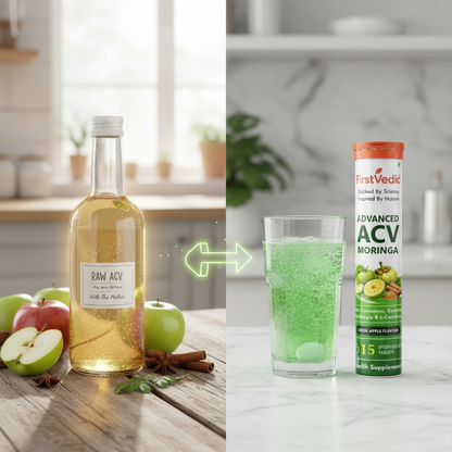 Advanced ACV Moringa Effervescent Tablets Inspired by Indian Wellness| 15 Tablets