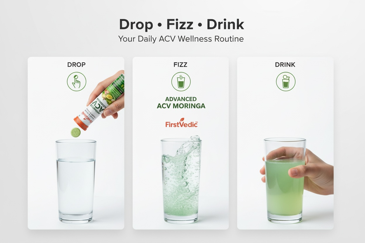 Advanced ACV Moringa Effervescent Tablets Inspired by Indian Wellness| 15 Tablets